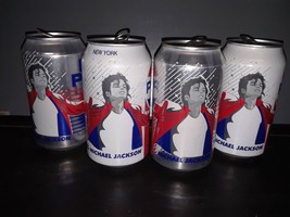 4 Pepsi Cans Michael Jackson open - $12.86