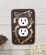 Set of 2 Western Cowboy Six Shooter Pistols Double Receptacle Outlet Wal... - $26.99