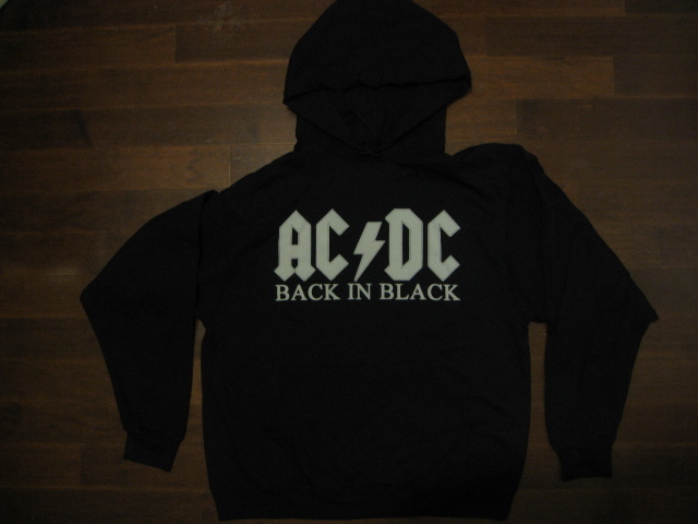 ac dc back in black hoodie