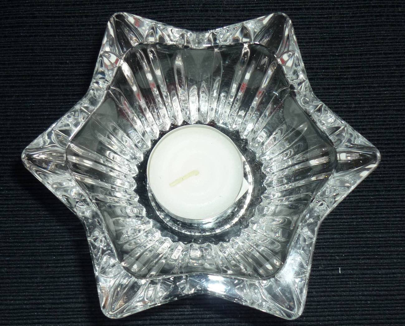 Mikasa Diamond Fire Crystal Votive Candle Holder Candleholder Mikasa