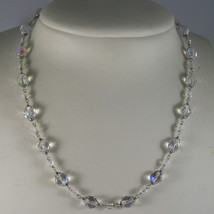 .925 RHODIUM SILVER NECKLACE WITH TRANSPARENT CRYSTALS image 1