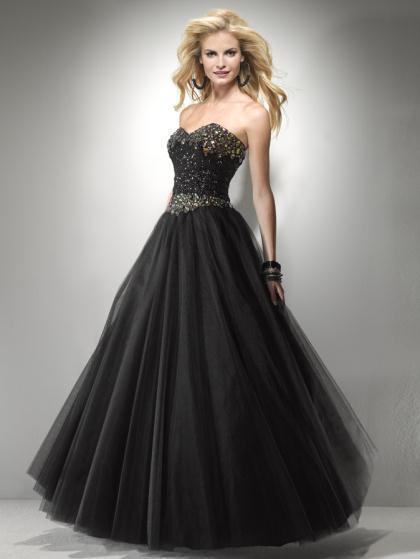 Primary image for Sexy Strapless Black or Pink Beaded Prom Pageant Evening Gown Dress, Flirt 5794