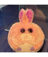 Carnation Ty Beanie Ballz Stuffed Animal Plush 5&quot; Pink Bunny Rabbit - $9.49