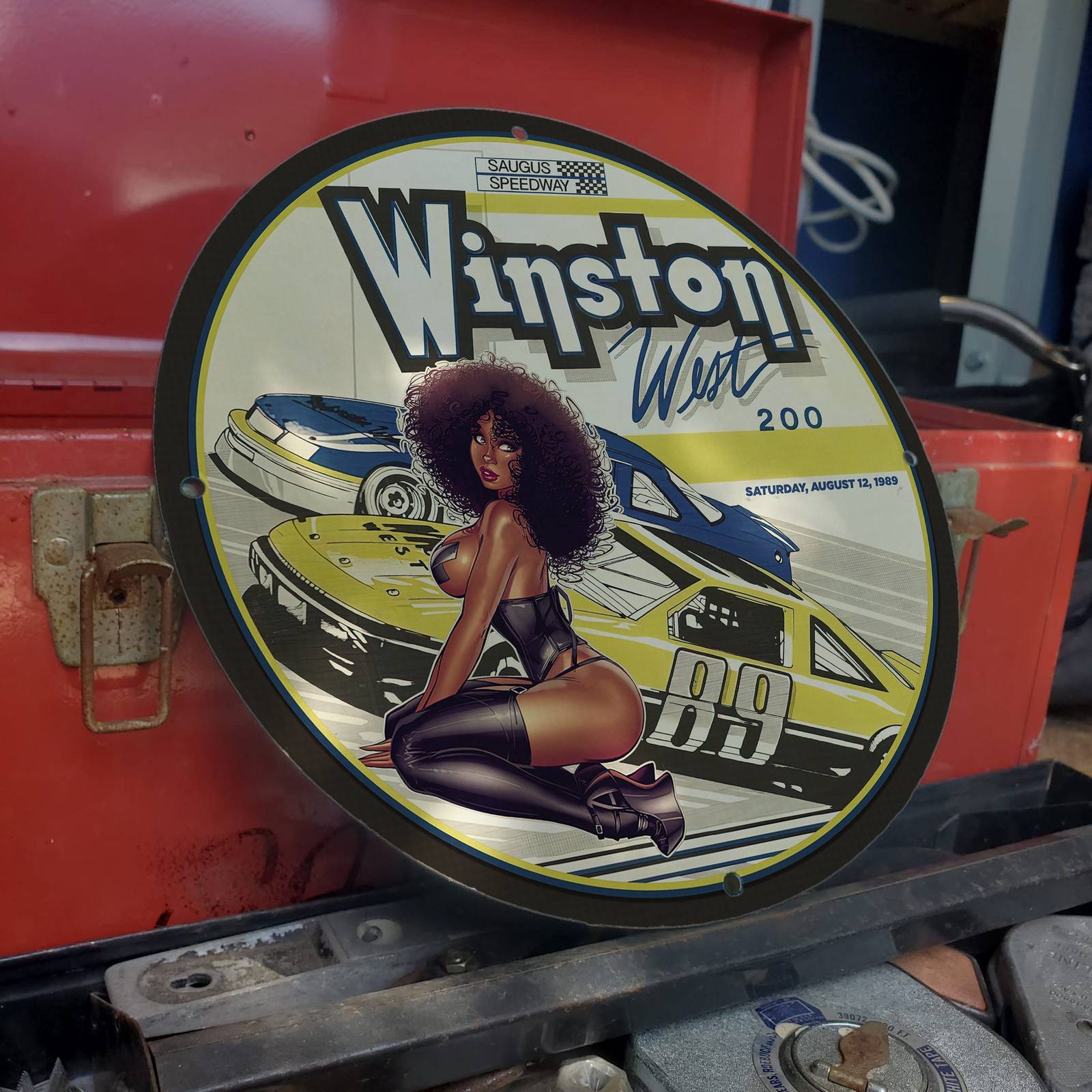 1989 Vintage Style Winston West Saugus Speedway Fantasy Porcelain