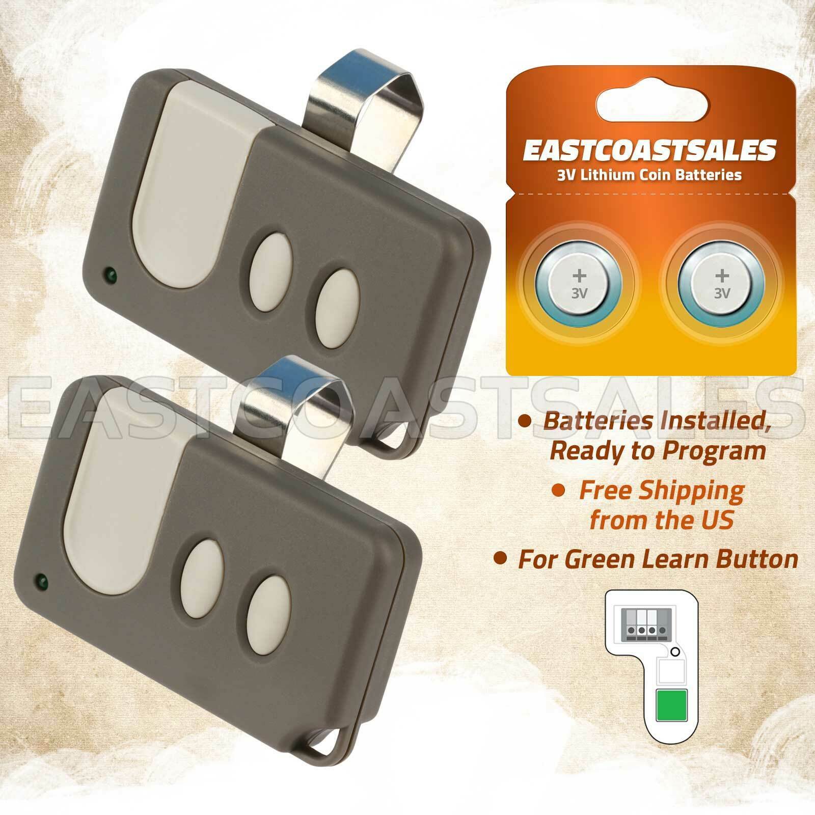 2 For Sears Craftsman Garage Door Opener Remote Control 3 Button 53859 ... - S L1600