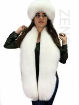 Arctic Fox Fur Boa 70' (180cm) + Tails as Wristbands / Headband Saga Furs Stole image 5