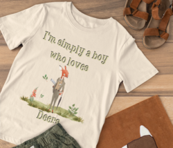 I&#39;m Simply A Boy Who Loves Deers Unique Animal Nature Lover T-shirt Gift - $19.99