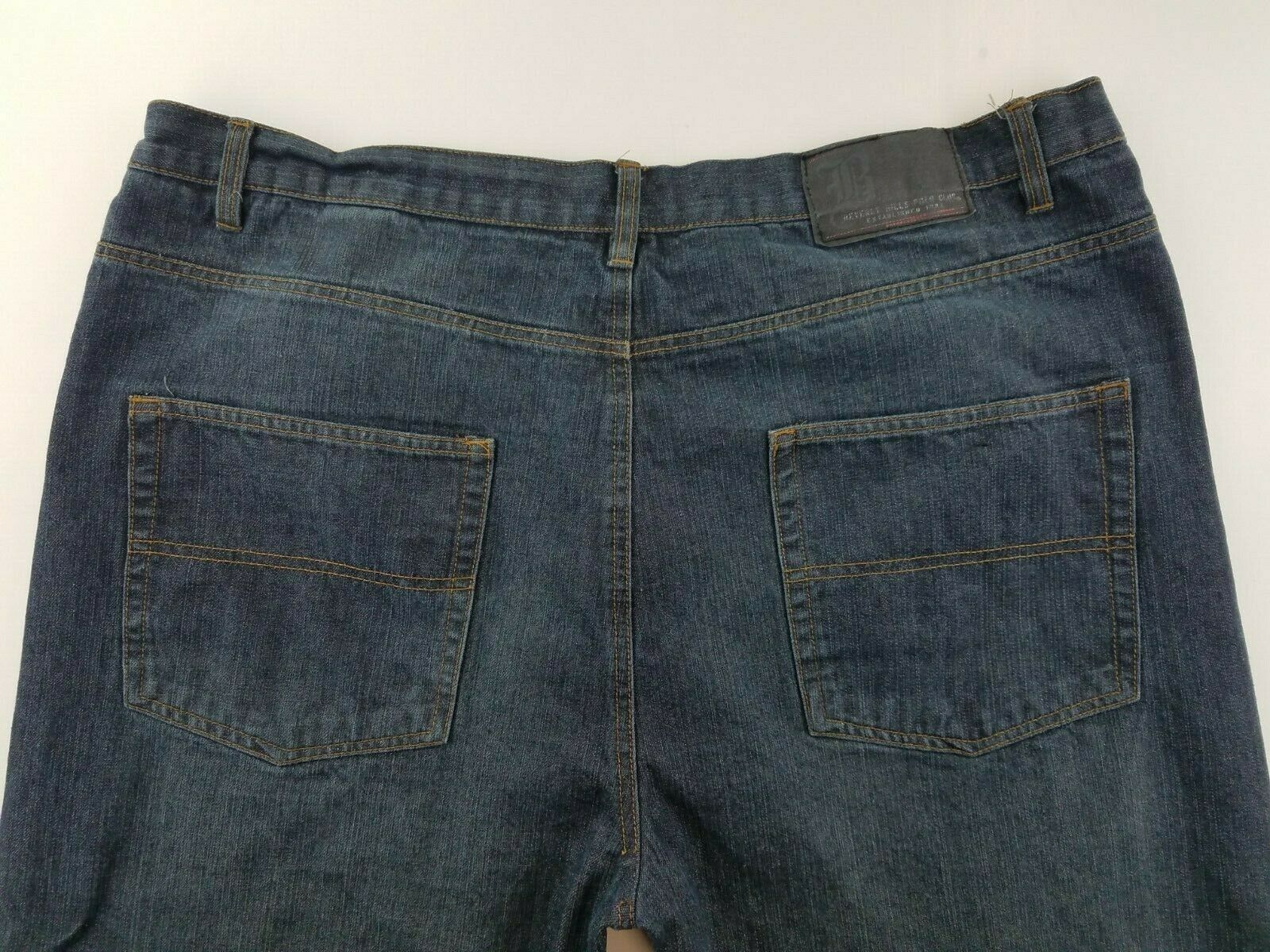 Beverly Hills Polo Club Jeans Mens 44x30 Dark Wash Loose Fit A12-04 - Jeans