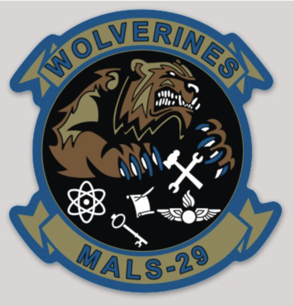 Officially Licensed USMC MALS-29 Wolverines Sticker - Marine Corps