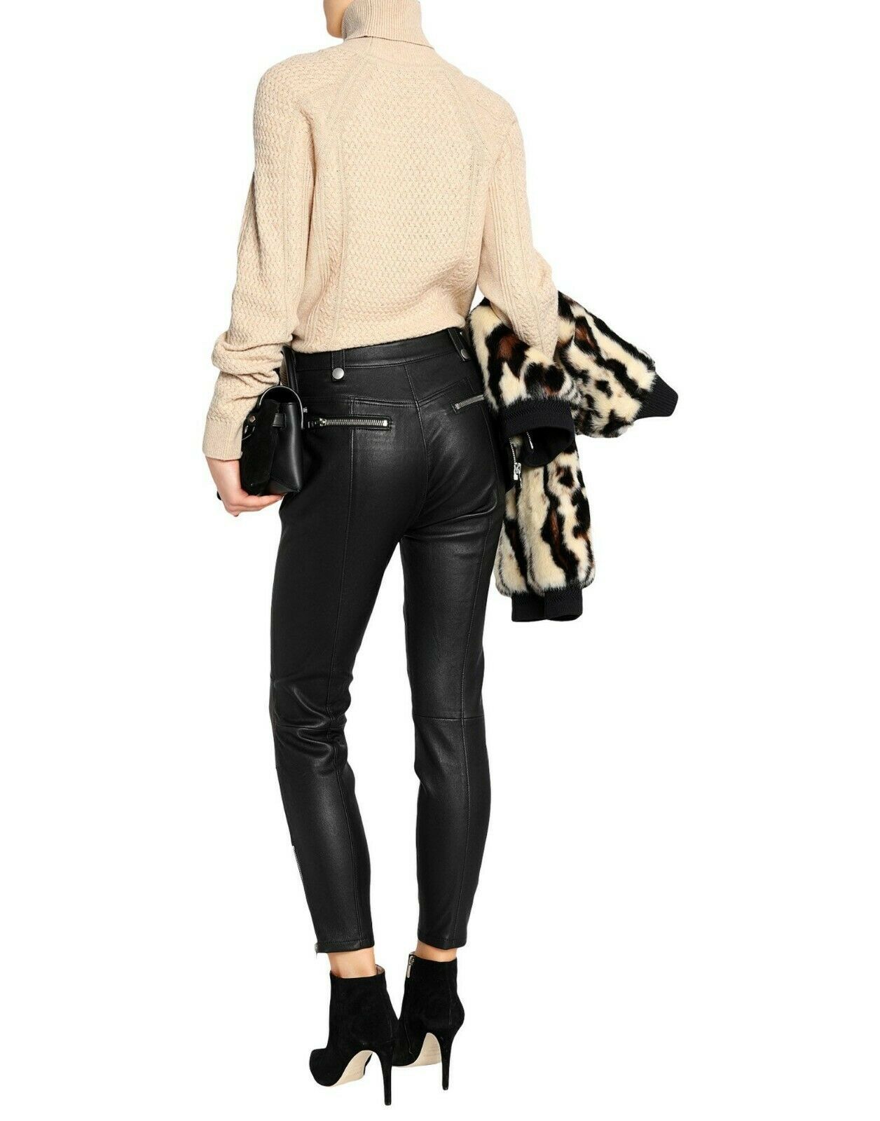 women's lambskin leather pants