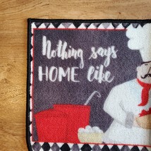Printed Kitchen Mat, Fat Chef Rug, Pastry Chef cooking desserts, Chef Decor image 3