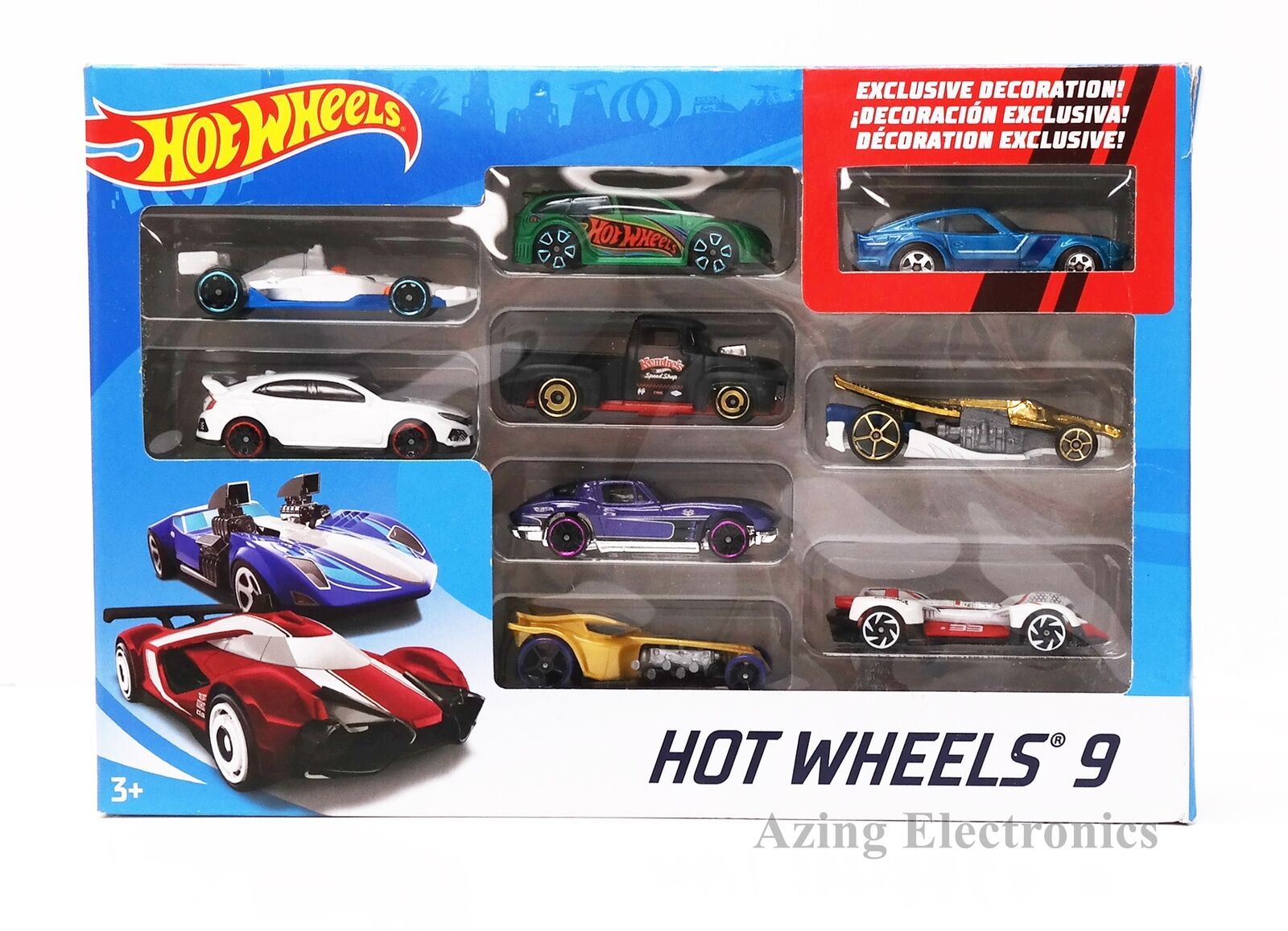 Mattel Hot Wheels 9Car Pack Contemporary Manufacture