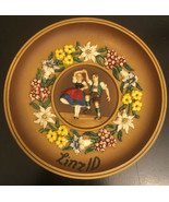 Ges Gesch Western Germany 3D Nativity Christmas 6&quot; Plastic Plate Floral ... - $19.80