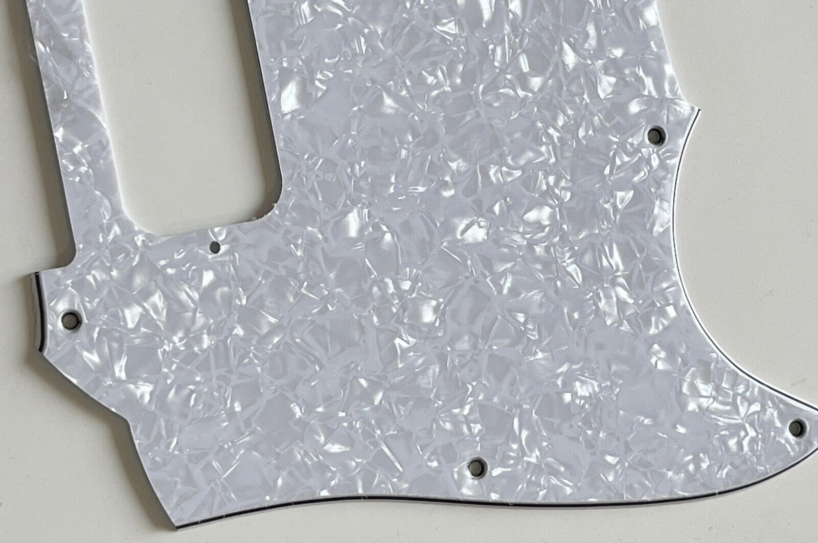 For Fit Squire Cyclone Style Guitar Pickguard 4 Ply White Pearl