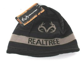 1 Count RealTree Edge Knit Hat Charcoal Blue Adjustable One Size Fits Most