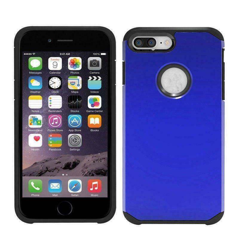 Primary image for Blue Hard Case for Apple iPhone 6 Plus & iPhone 7 Plus - Hybrid Cover USA Fast!