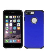 Blue Hard Case for Apple iPhone 6 Plus &amp; iPhone 7 Plus - Hybrid Cover US... - $11.37