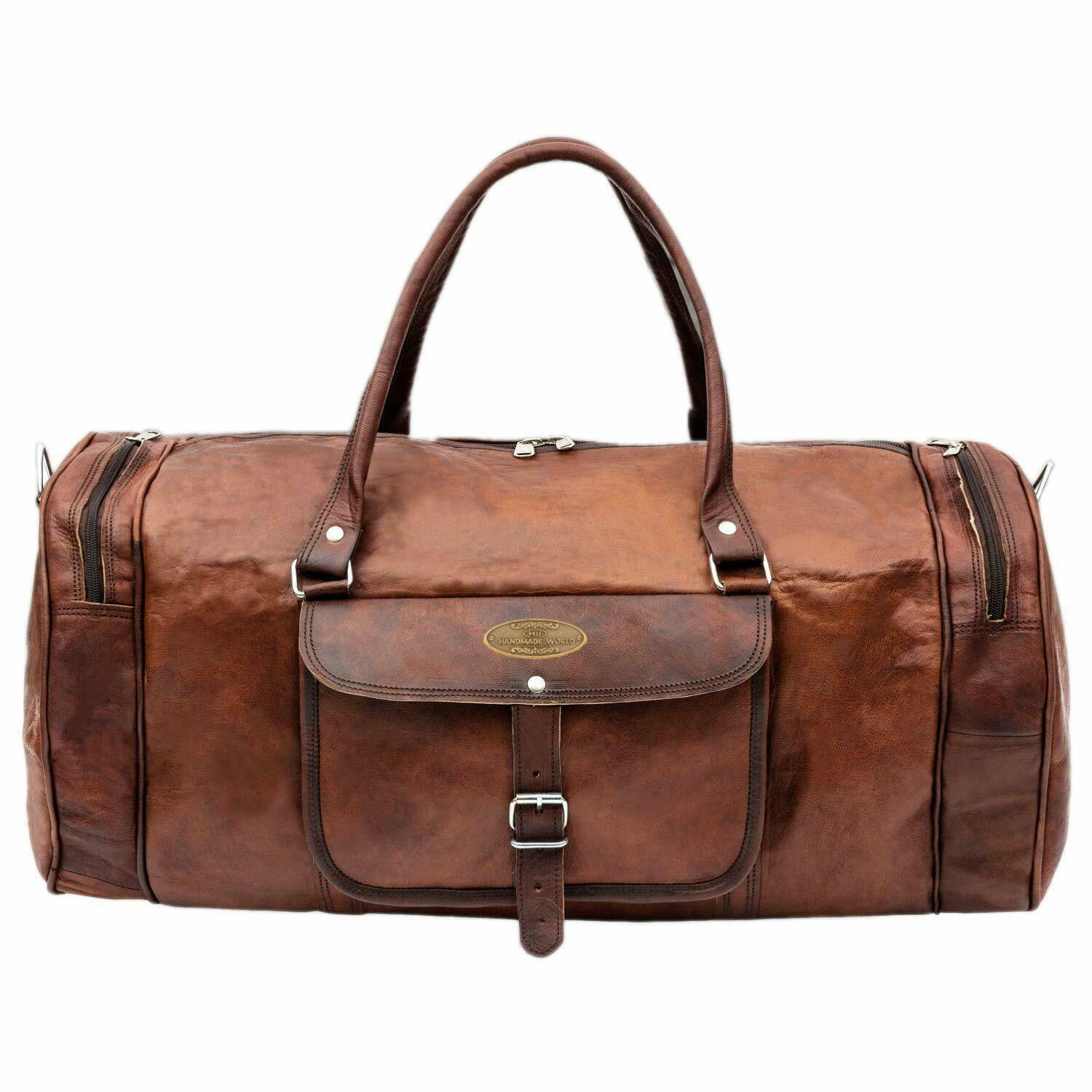 Extra Large Travel Duffel Bag Genuine Leather Weekend bag Gym Bag - Luggage