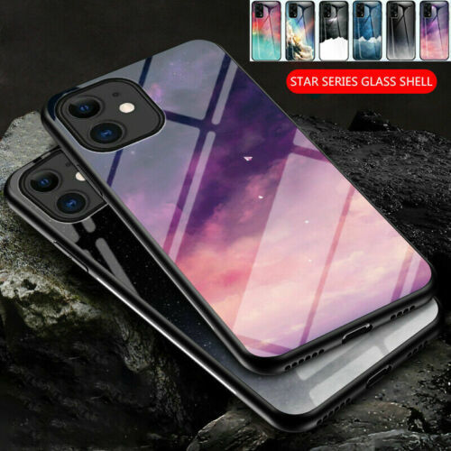 For iPhone 13 12 Pro Max XR 7 8+ Shockproof Glass hard silicon back Case Cover