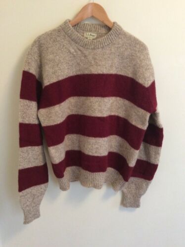 Vintage LL Bean Mens XL 85% Wool 15% Nylon Knit Crew Neck Sweater USA ...