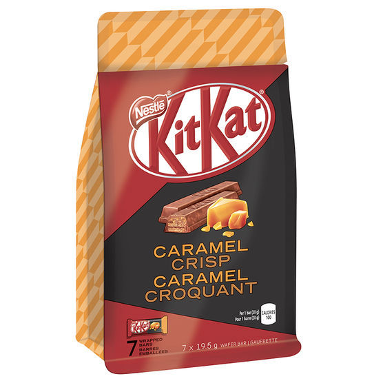 Nestle Kit Kat Caramel Crisp 10 bags of 7 x 195g Canadian Chocolate