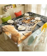 3D Tiger Zoo 6 Tablecloth Table Cover Cloth Birthday Party Event AJ WALLPAPER AU - £50.01 GBP - £156.78 GBP