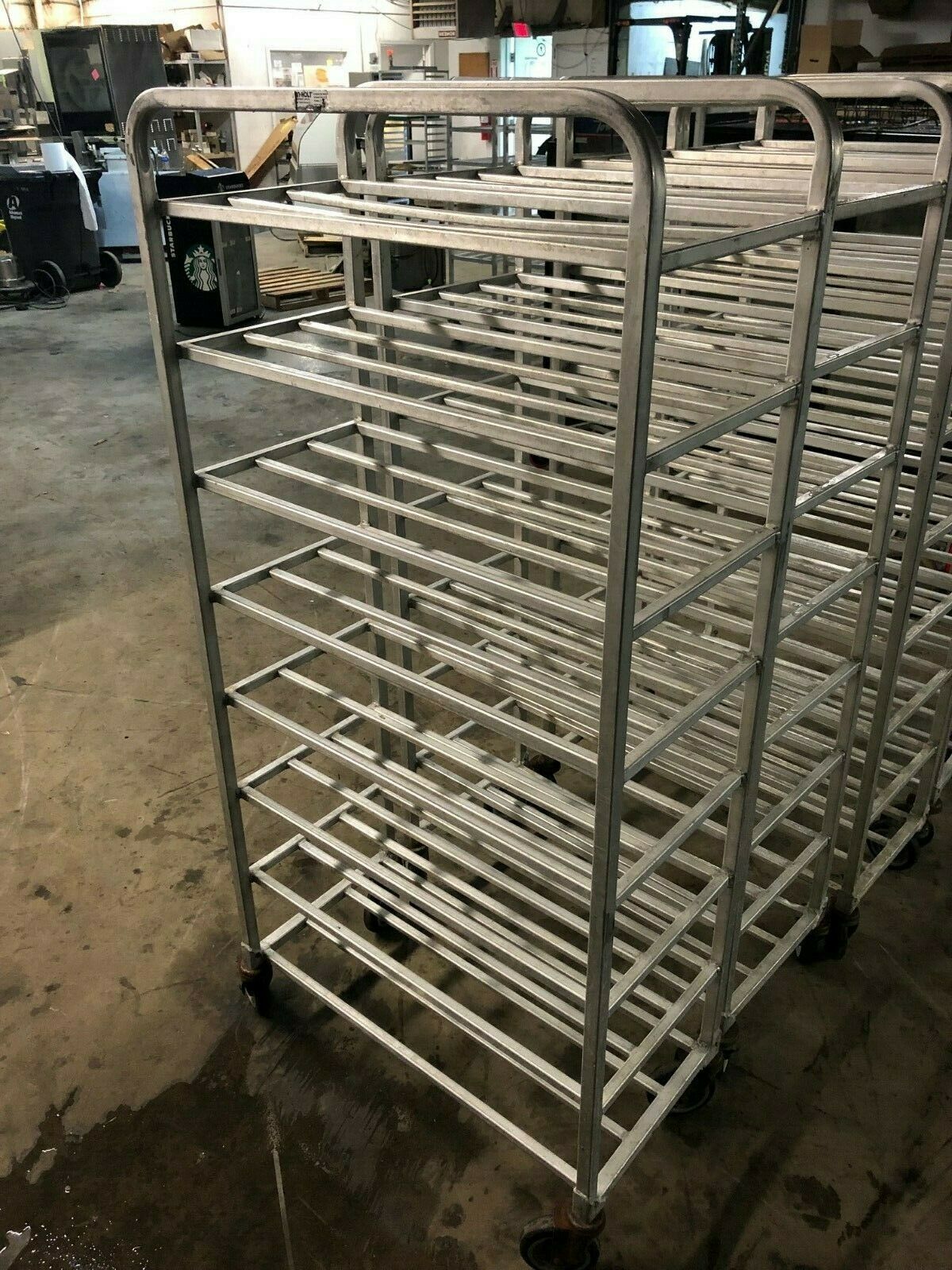 Set of 4 WinHolt Aluminum Rolling Food Meat Platter Tray Prep Pan