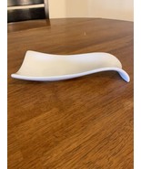 Modern Retro Mod Style White Ceramic Spoon Rest - $14.85