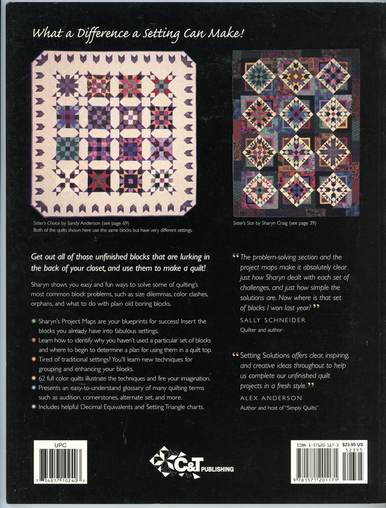 Setting Solutions Sharyn Craig Solving Quilt Block Problems Color