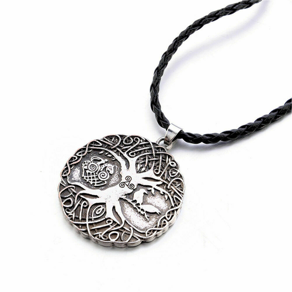 Tree Of Life Norse Viking Odin Pendant Warrior Mens Chain Necklace Jewellery