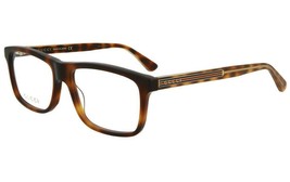 Brand New Gucci GG0384O 003 Rectangle Havana Authentic Eyeglasses Frame 55-16 - $238.43