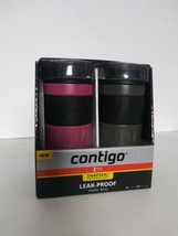 2 Pack Contigo Snap Seal Leak-Proof Travel Mugs 16 Ounce Pink Gray - $29.69