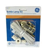 Bottle Lamp Kit GE 250VAC/250W Max  8 FT Cord #50961 White / Gold New - $12.86