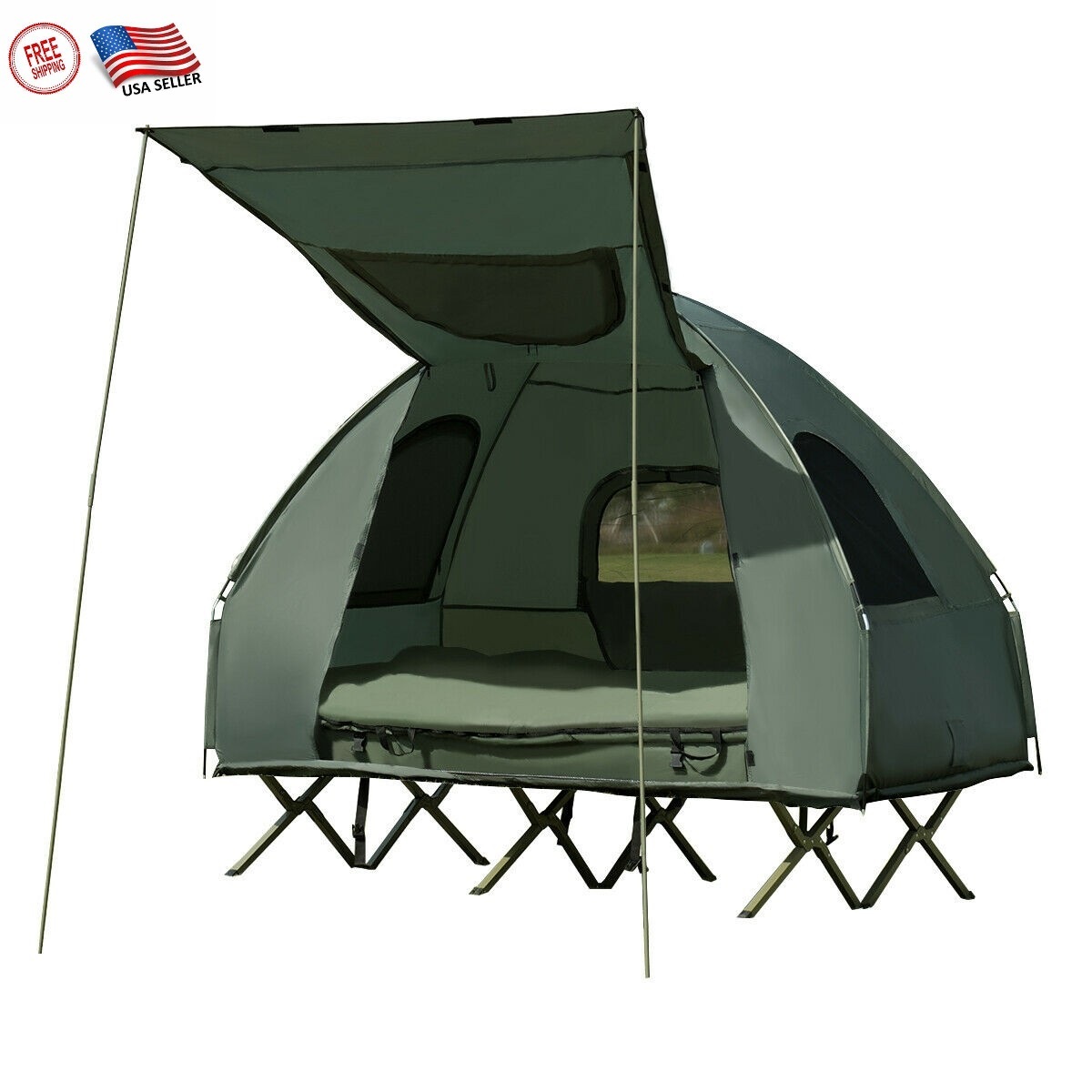 tent with blow up mattress