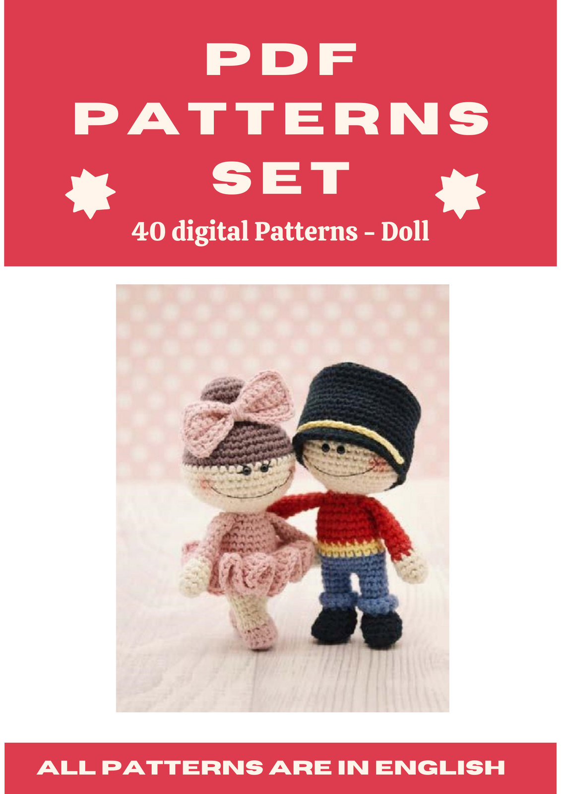 40 Amigurumi Patterns Crochet Set Dolls Sewing