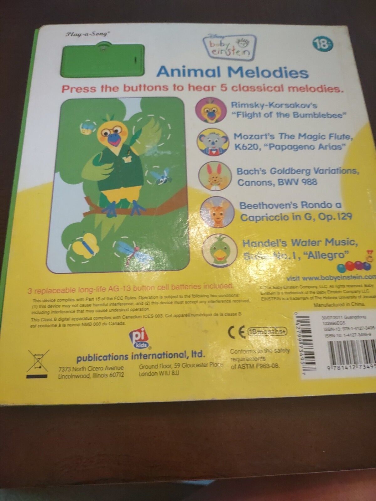 Baby Einstein Animal Melodies Board book By Publications