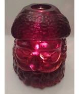 Santa Claus Fairy Lamp Fenton 2-piece Ruby Red Glass - Votive - Tealight... - $59.00