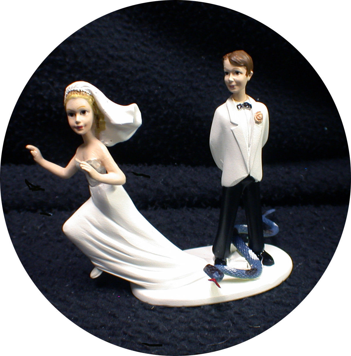 Wedding Cake Topper Precious Family Bride Groom Son Child Figurine Porcelain 