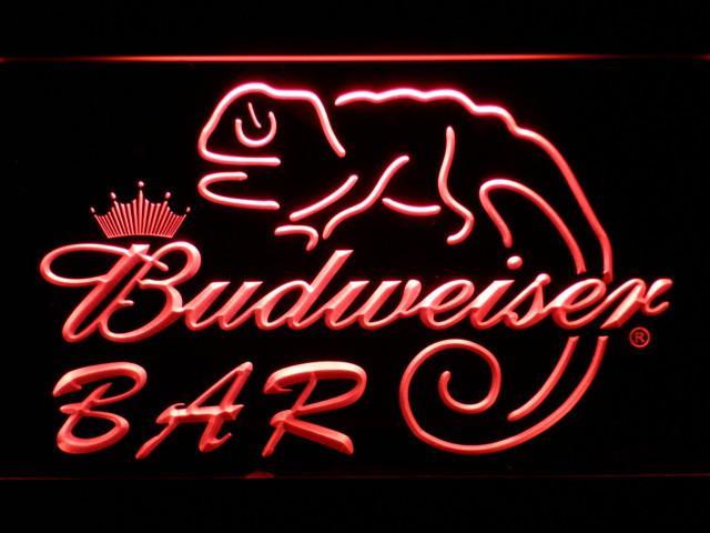 Budweiser Lizard Bar LED Neon Sign home decor crafts display glowing