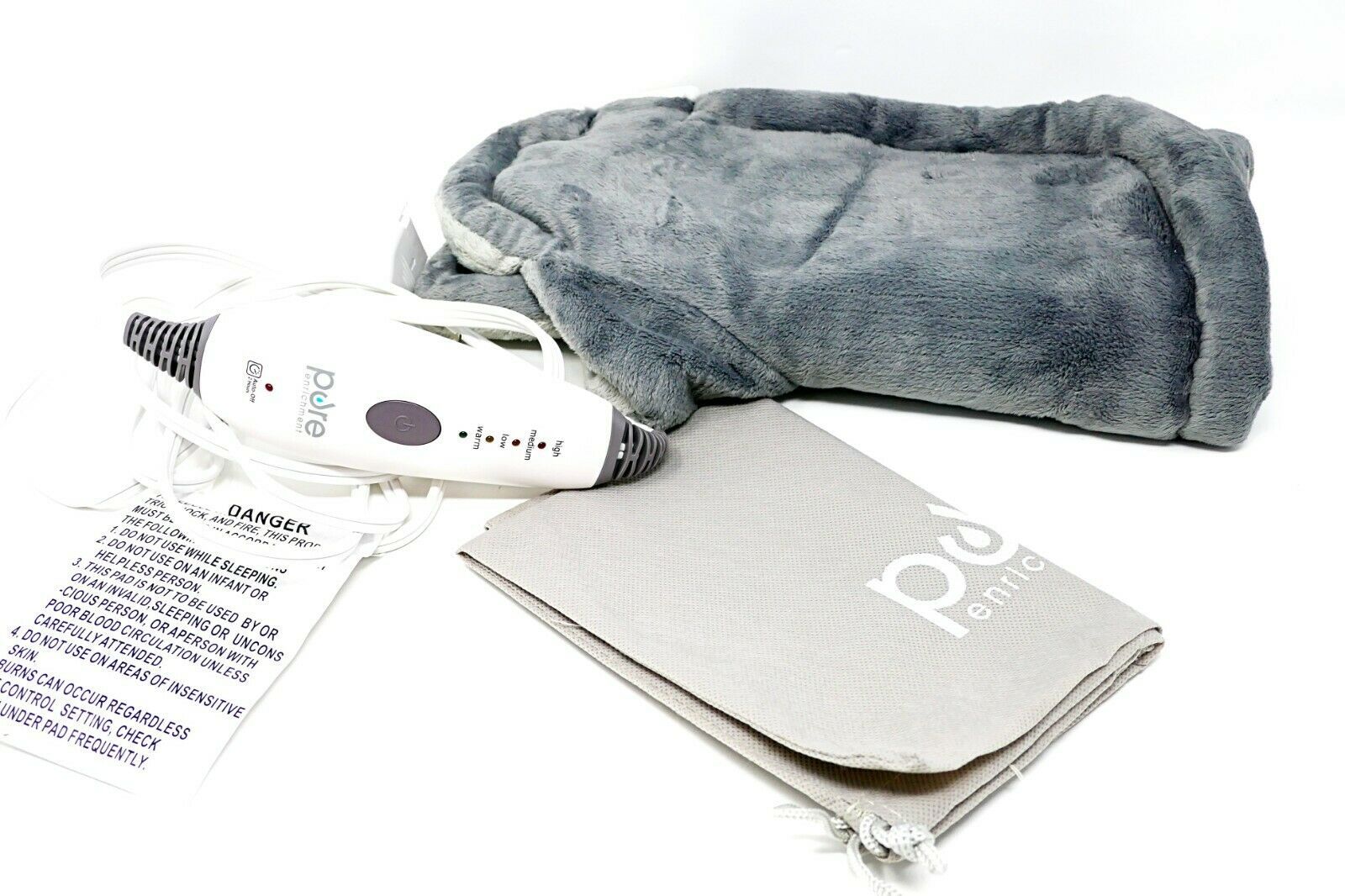 Pure Enrichment PureRelief Neck and Shoulder Heating Pad (Charcoal Gray