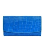 Latest Design Sky Blue Easy To Handle Crocodile Belly Leather Women Clutch - £290.10 GBP