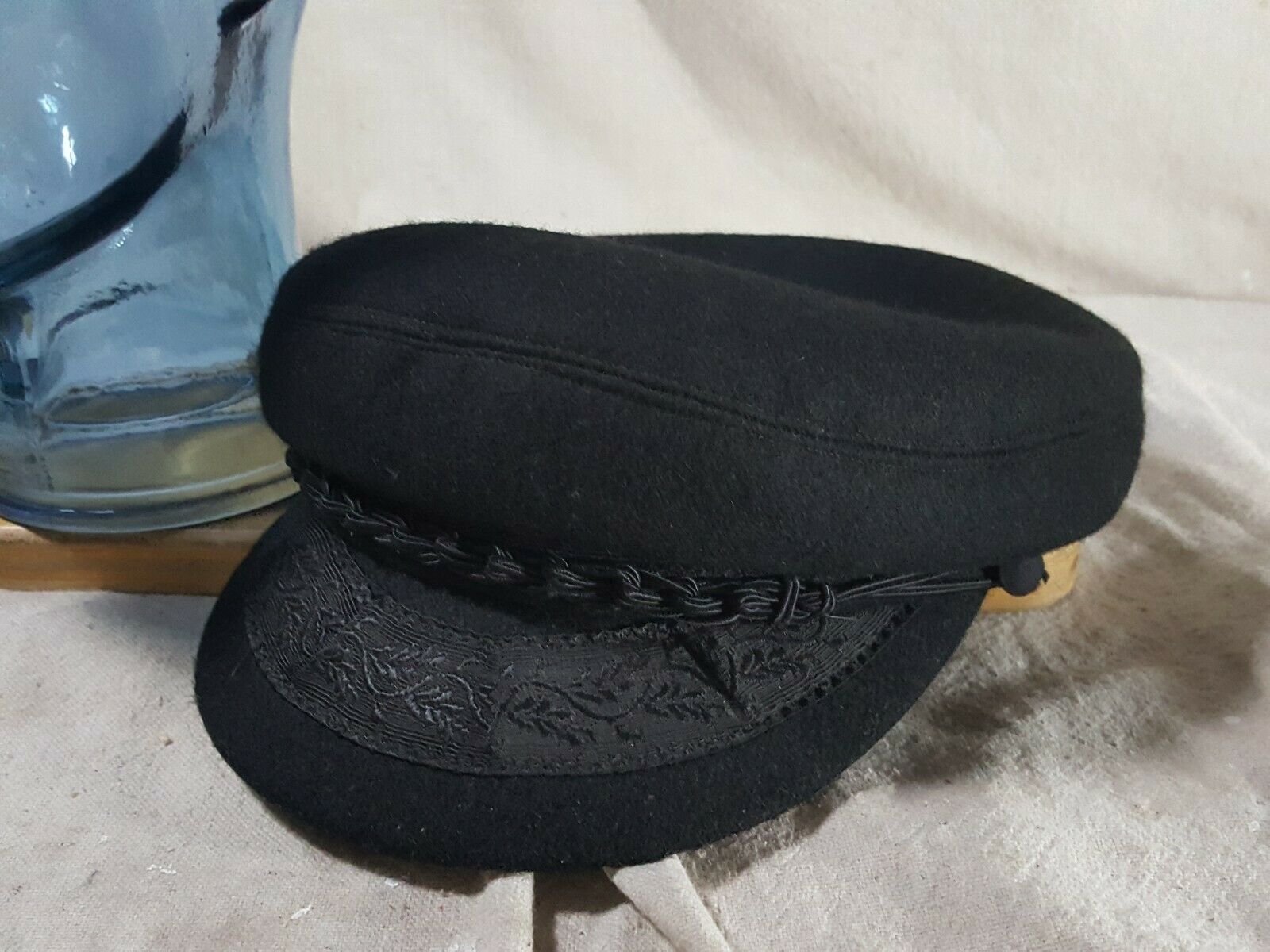 Authentic True Vintage Greek Fisherman's Hat Made in Greece Black Size ...