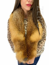 Natural Red Fox Fur Collar 50 inch (130cm) Fur Boa Stole Big Scarf Narrowed image 3