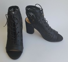 Sam Edelman Womens Shoes Heels Sandals Lace Up Black Rocco Size 8.5 M / 38.5 New - $59.35
