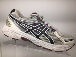 ASICS Women’s Running Shoes Sz 7.5 M Gel Contend EUR 39 White Purple T2F9N - $21.86