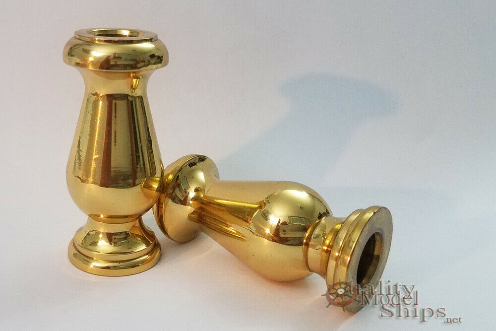 Quality Model Ship Display Pedestals Solid Turned Brass & Chromed