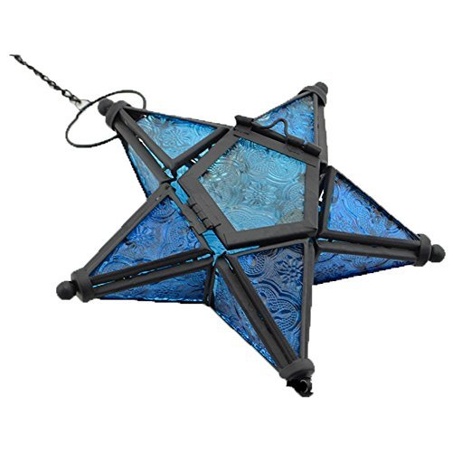 Stunning Star Glass Votive Tea Light Candle Holder Hanging Lighting Lantern Wedd Candles Holders