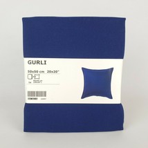 Ikea GURLI Cushion Pillow Cover Dark Blue 20x20&quot; 004.262.01 New - $12.33