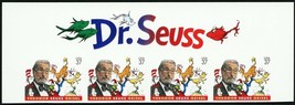 3835a, RARE Imperforate Error Strip of Four Dr. Seuss Stamps - Stuart Katz - $2,350.00