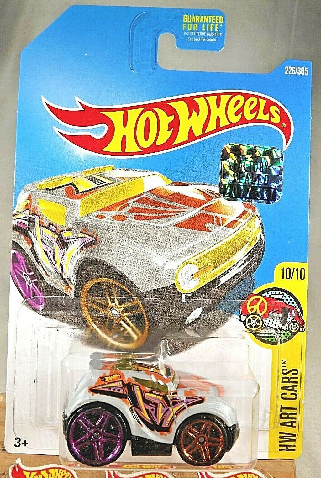 2017 Hot Wheels #226 HW Art Cars 10/10 ROCKET BOX Gray w/Purple-Gold ...